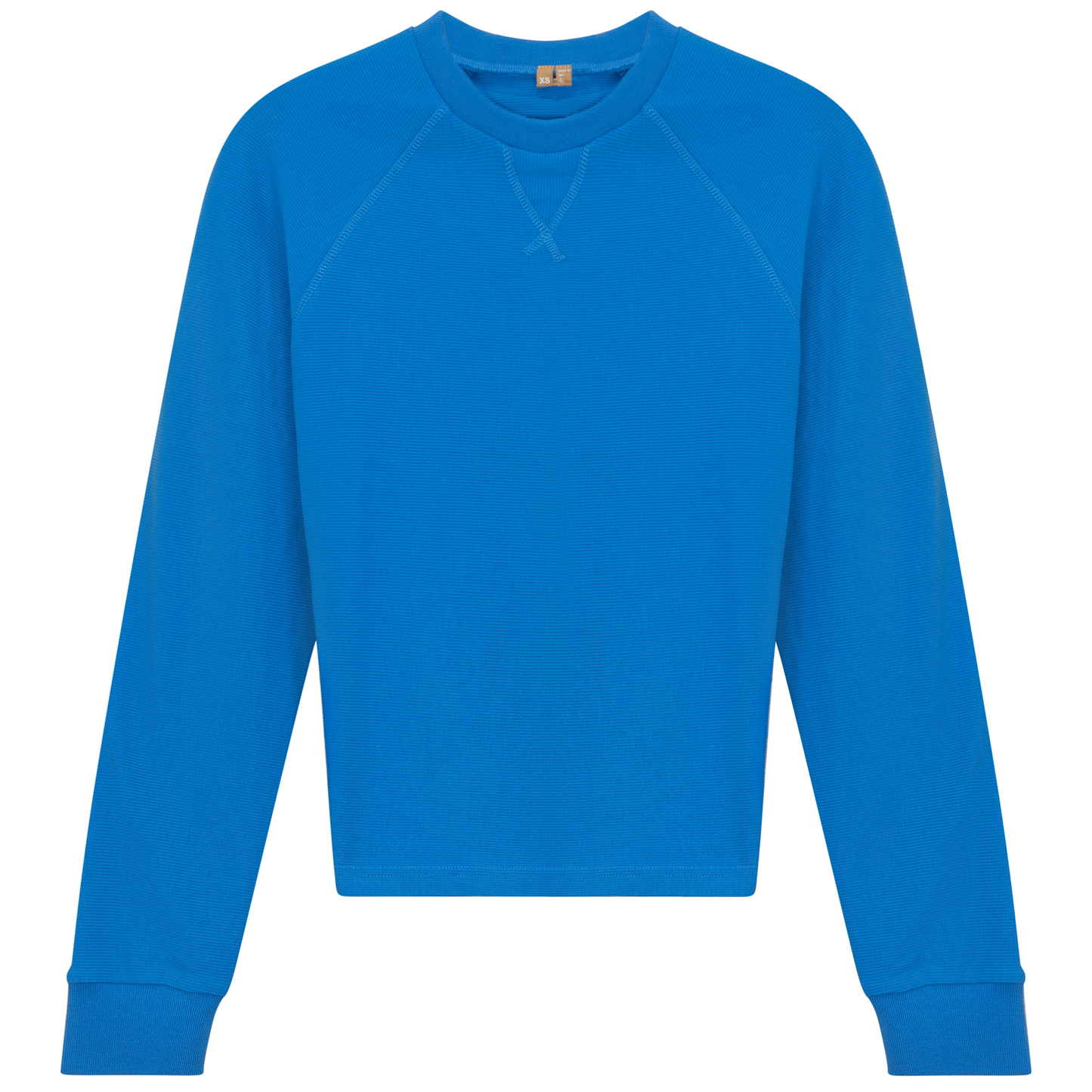 Raglan Sleeves Ribbed Tee French Blue