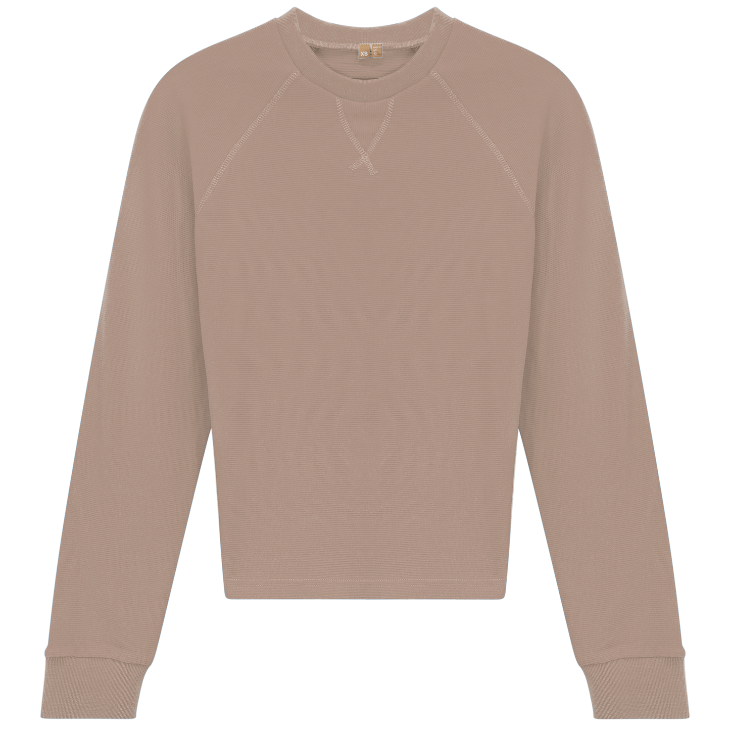 Raglan Sleeves Ribbed Tee Sand
