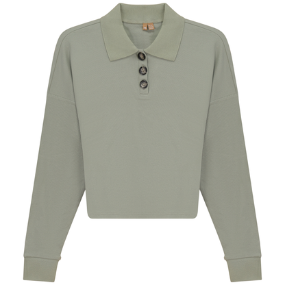 Cropped Ribbed Tee Basil