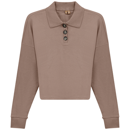 Cropped Ribbed Tee Sand