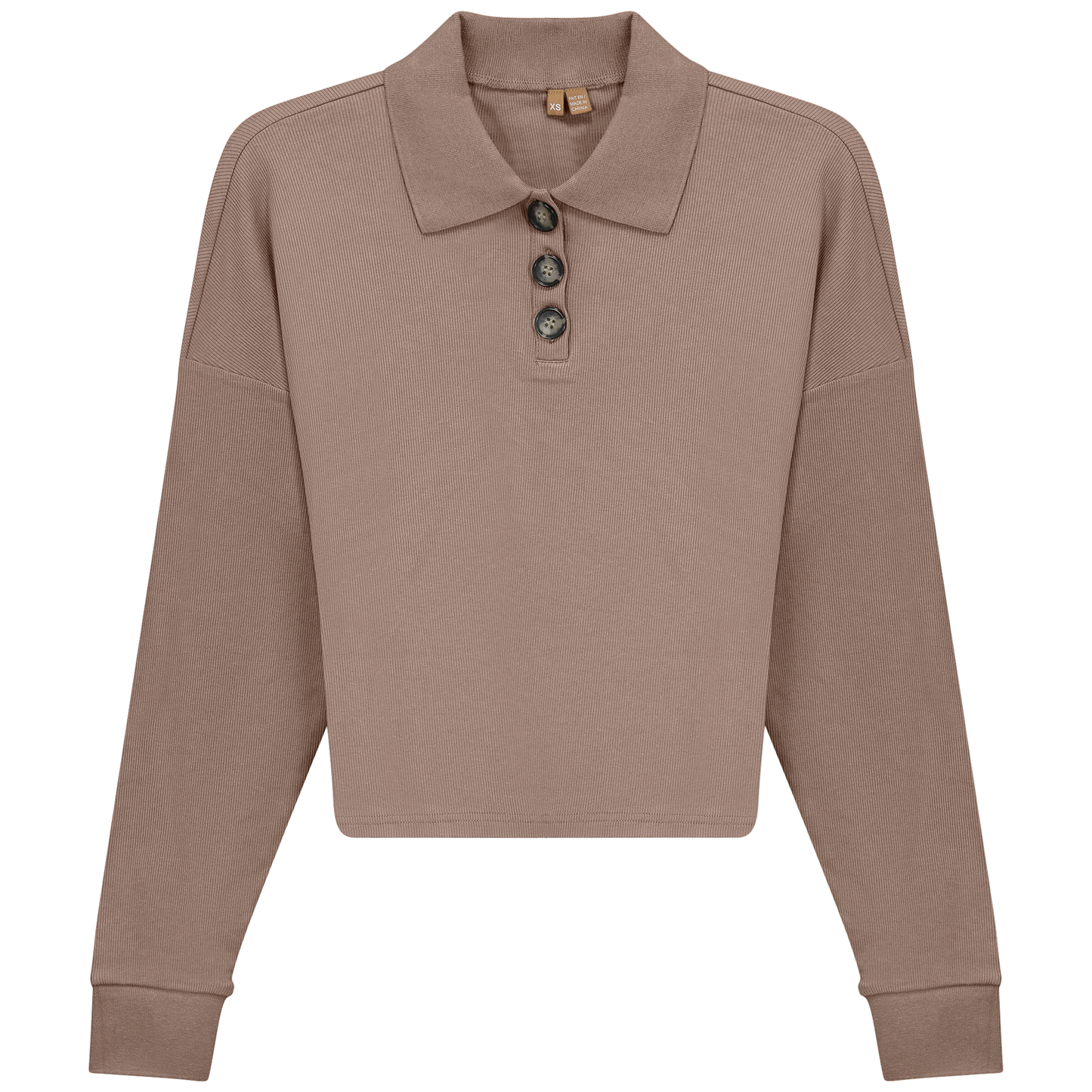 Cropped Ribbed Tee Sand