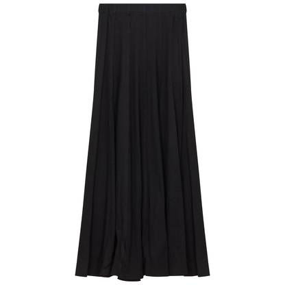 Ribbed Maxi Panel Skirt Black