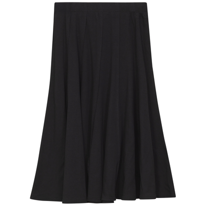 Ribbed Short Panel Skirt Black