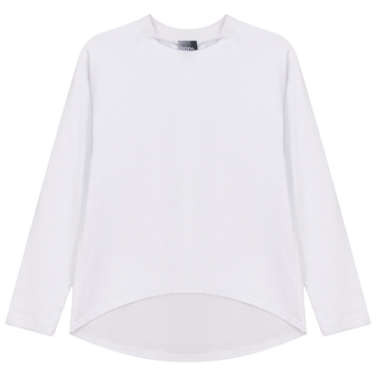 Pleat Back Tee White