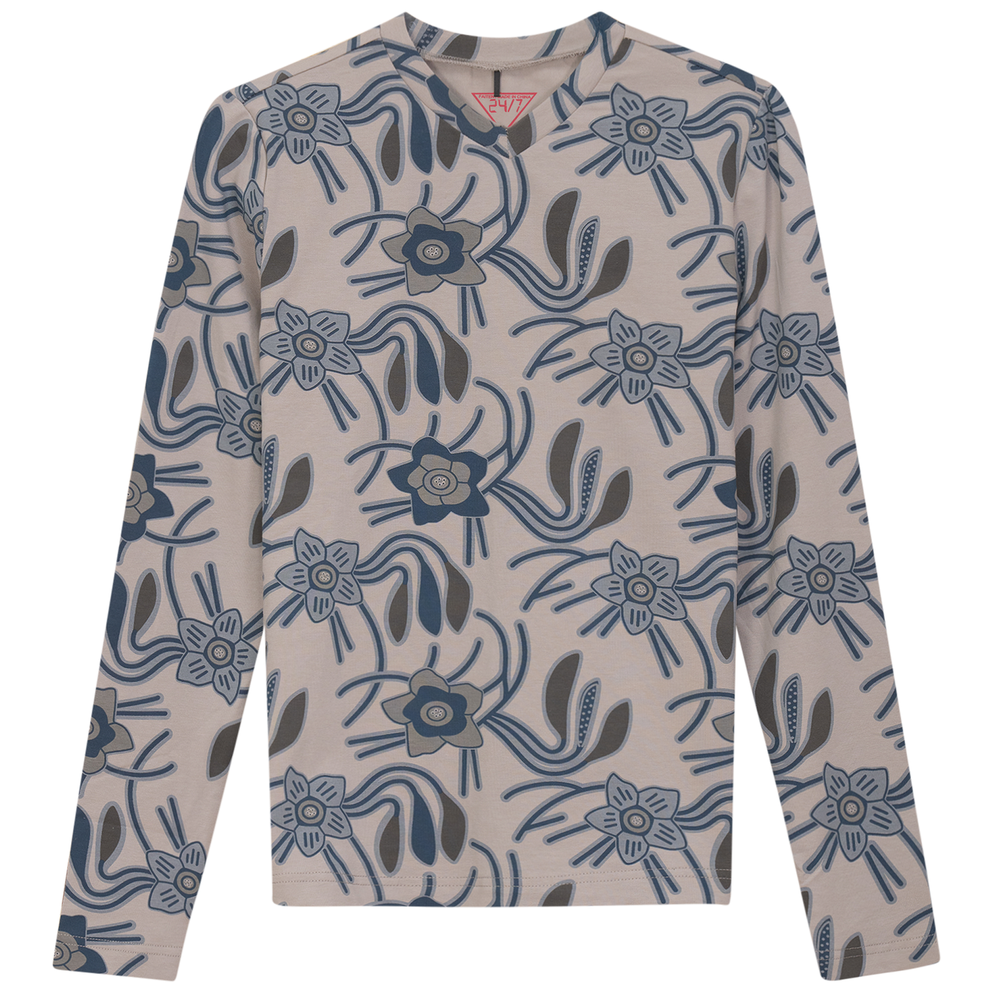 Cotton Printed Tee Stone