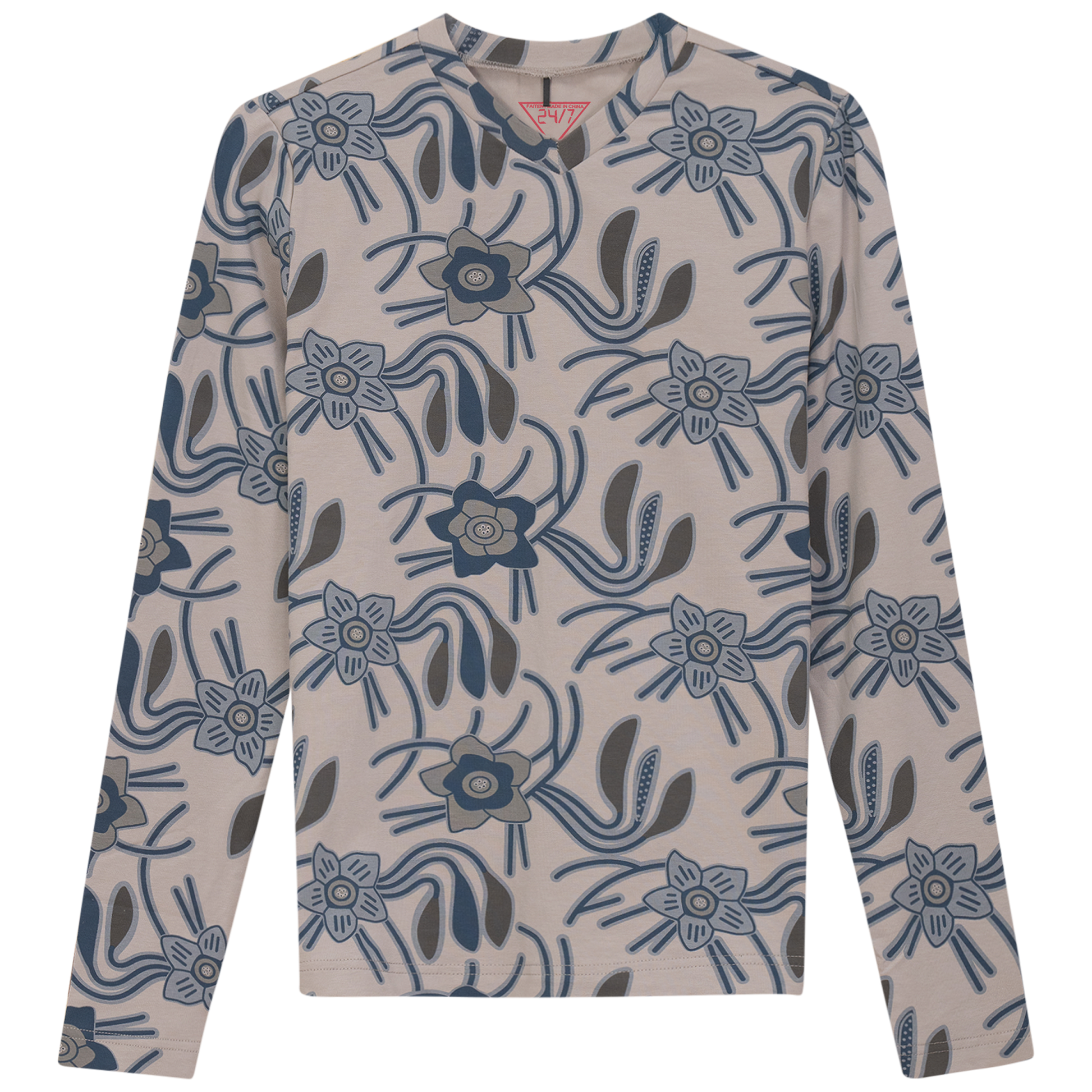 Cotton Printed Tee Stone