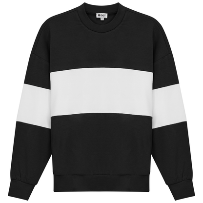 Wide Stripe Sweatshirt Black