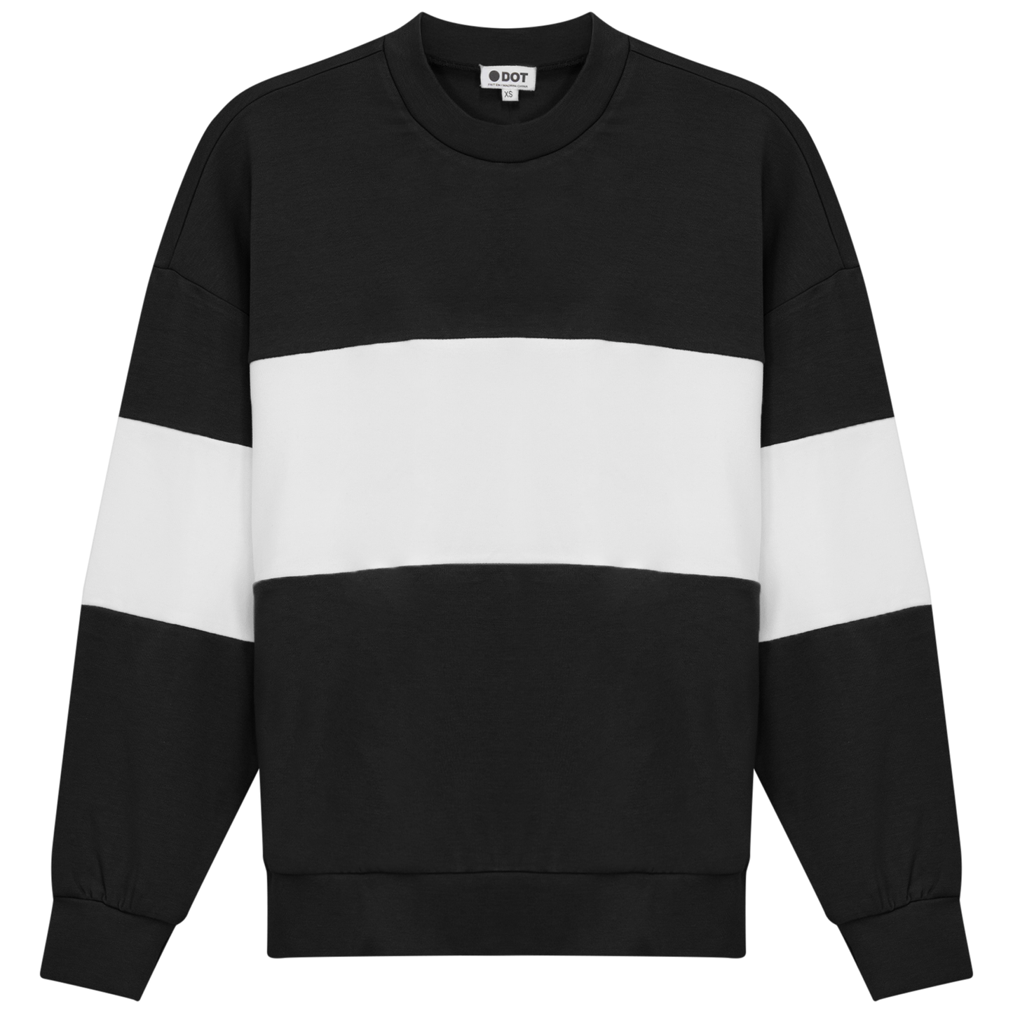 Wide Stripe Sweatshirt Black