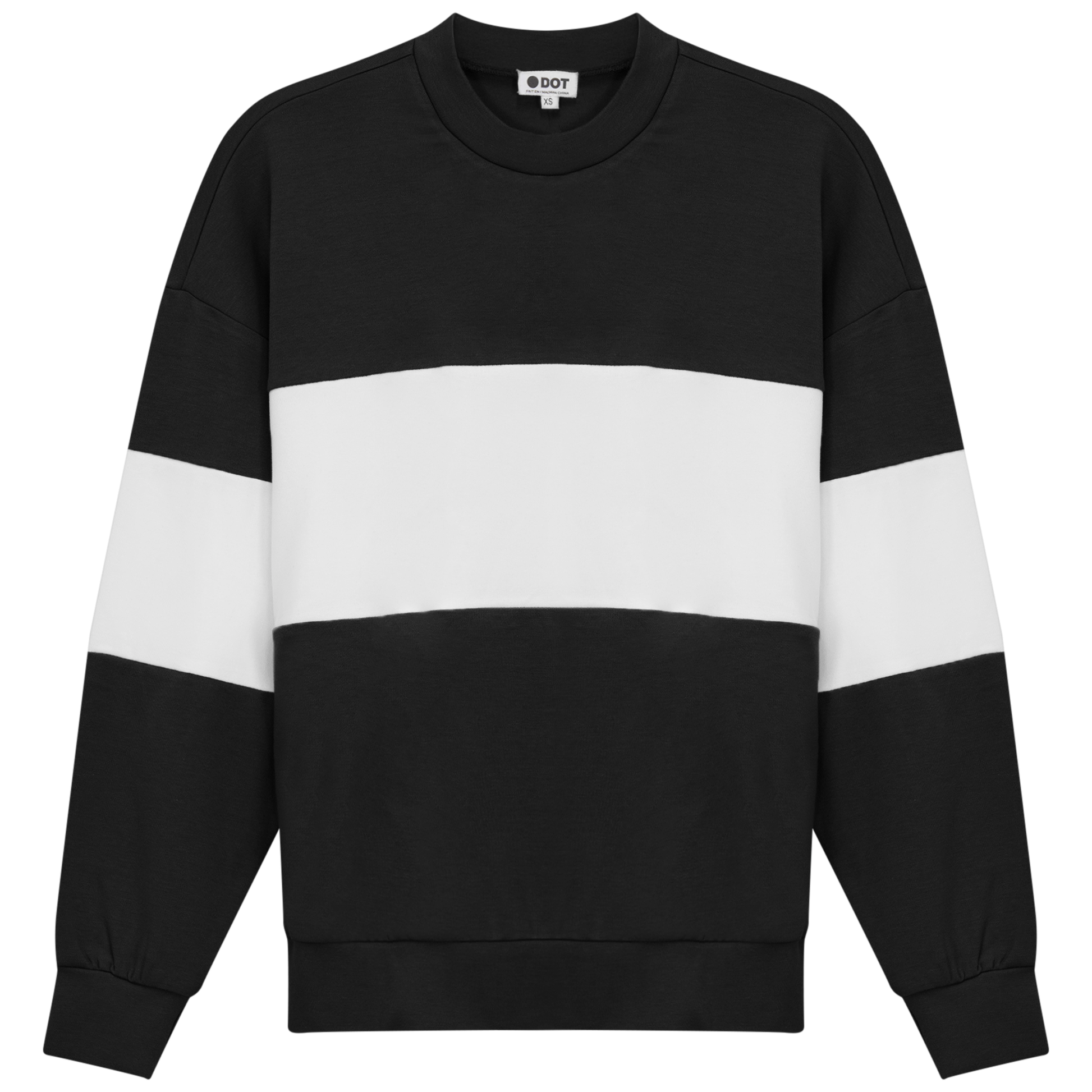 Wide Stripe Sweatshirt Black