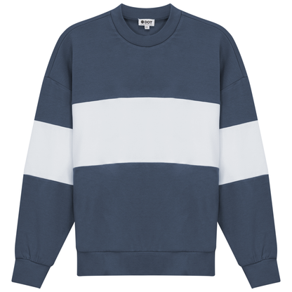 Wide Stripe Sweatshirt Dark Denim