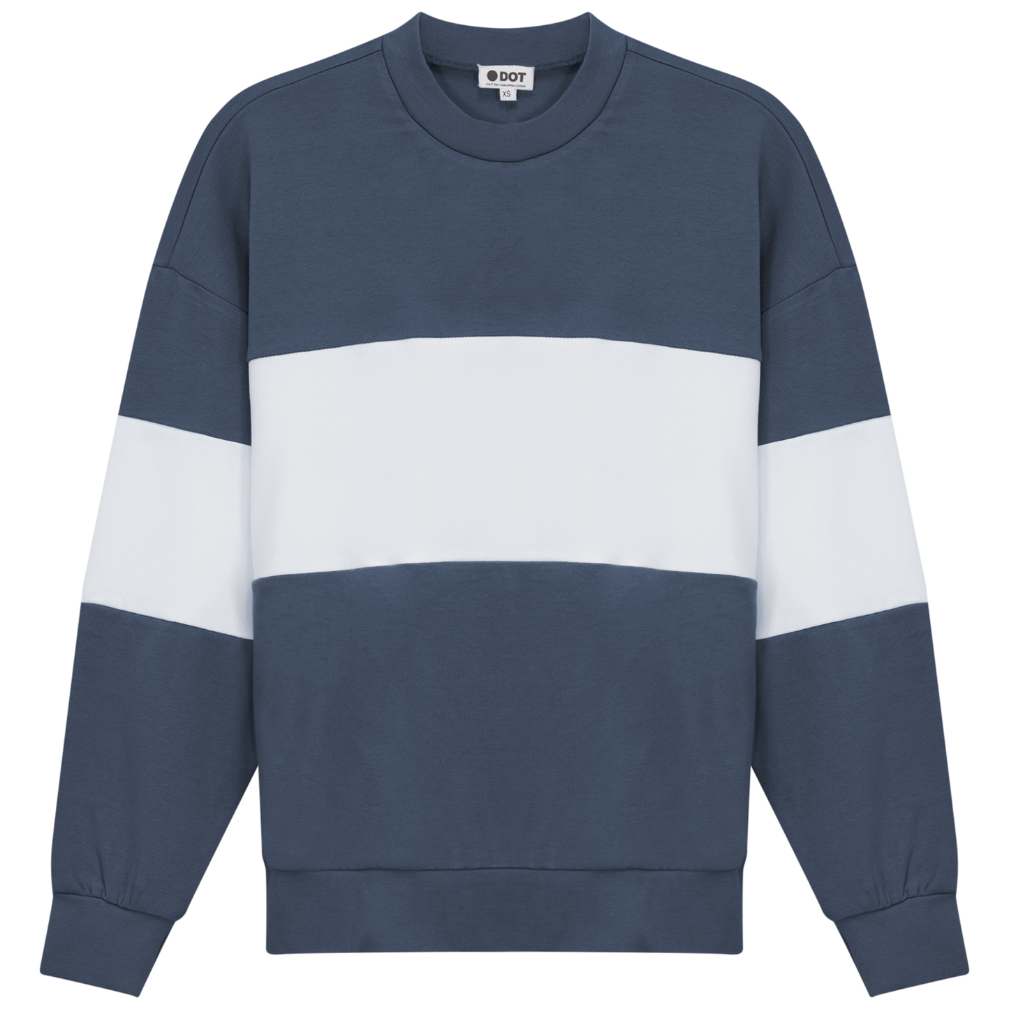 Wide Stripe Sweatshirt Dark Denim