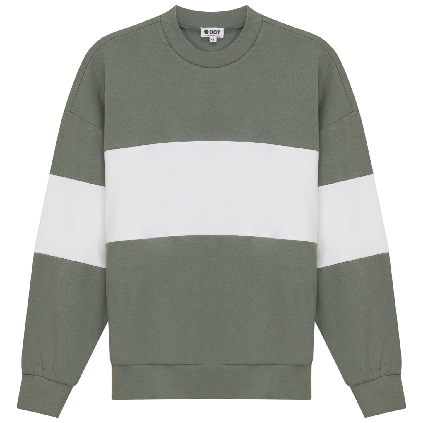Wide Stripe Sweatshirt Light Olive