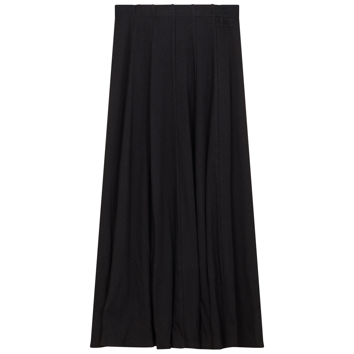 Ribbed Midi Panel Skirt
