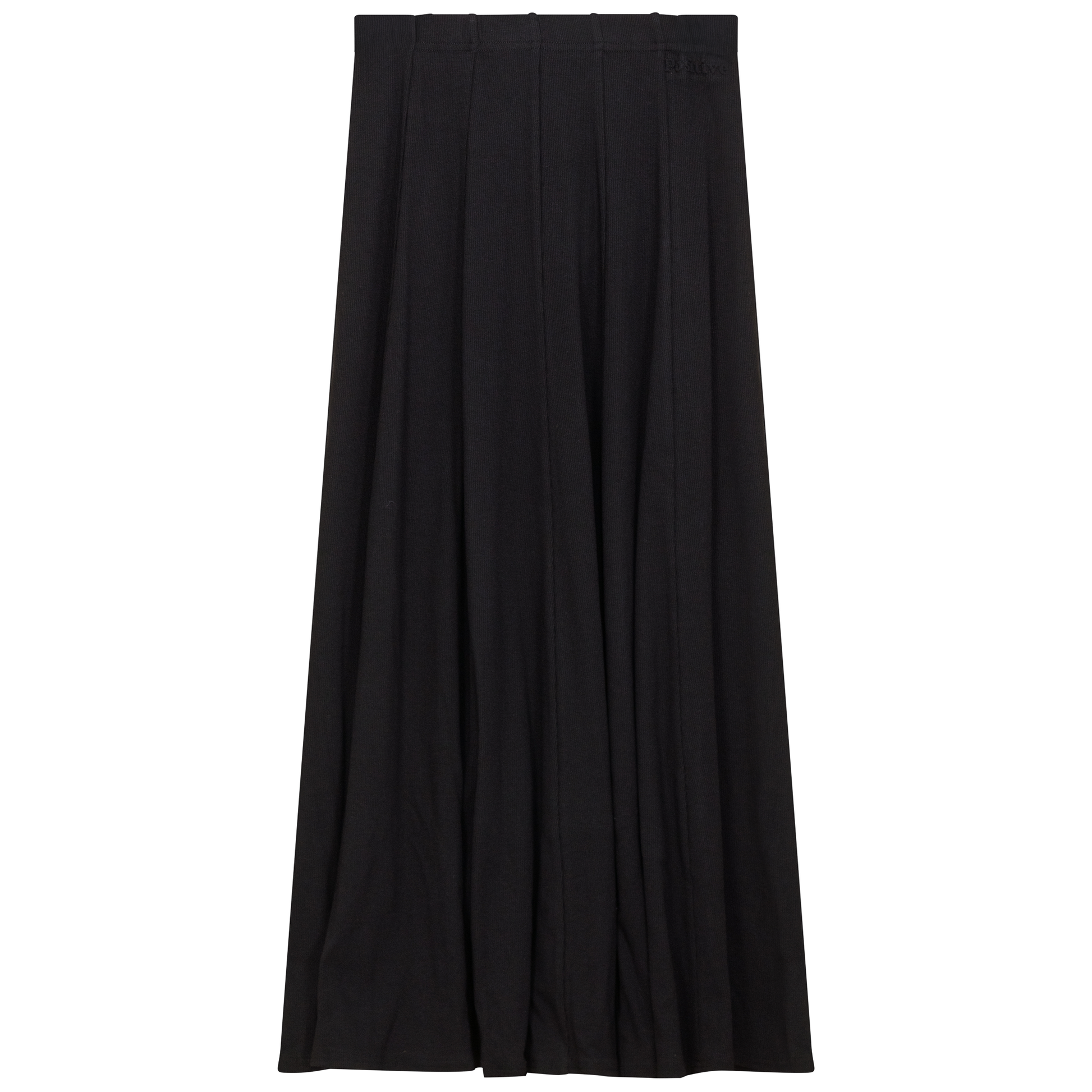 Ribbed Midi Panel Skirt