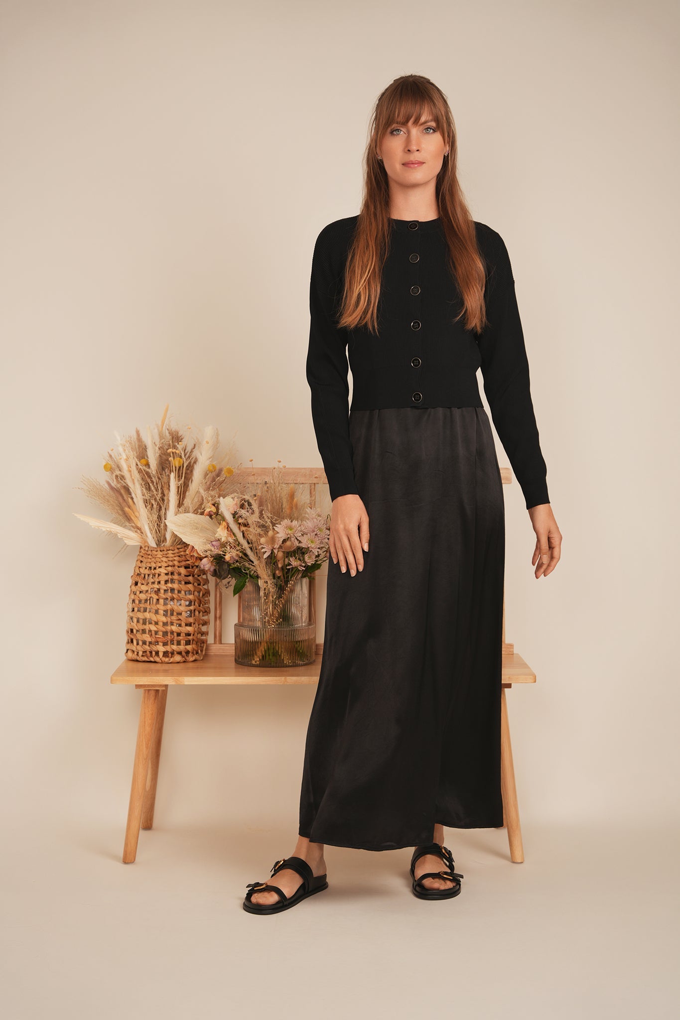 Cropped Knit Cardigan