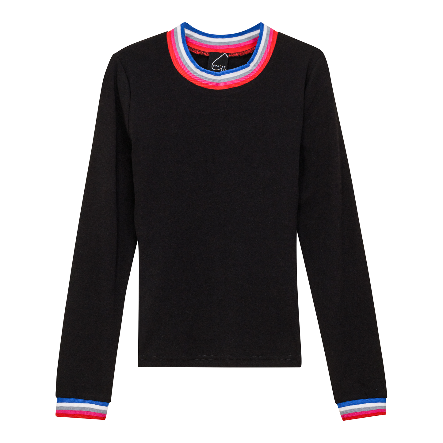 Mock Striped Tee Black