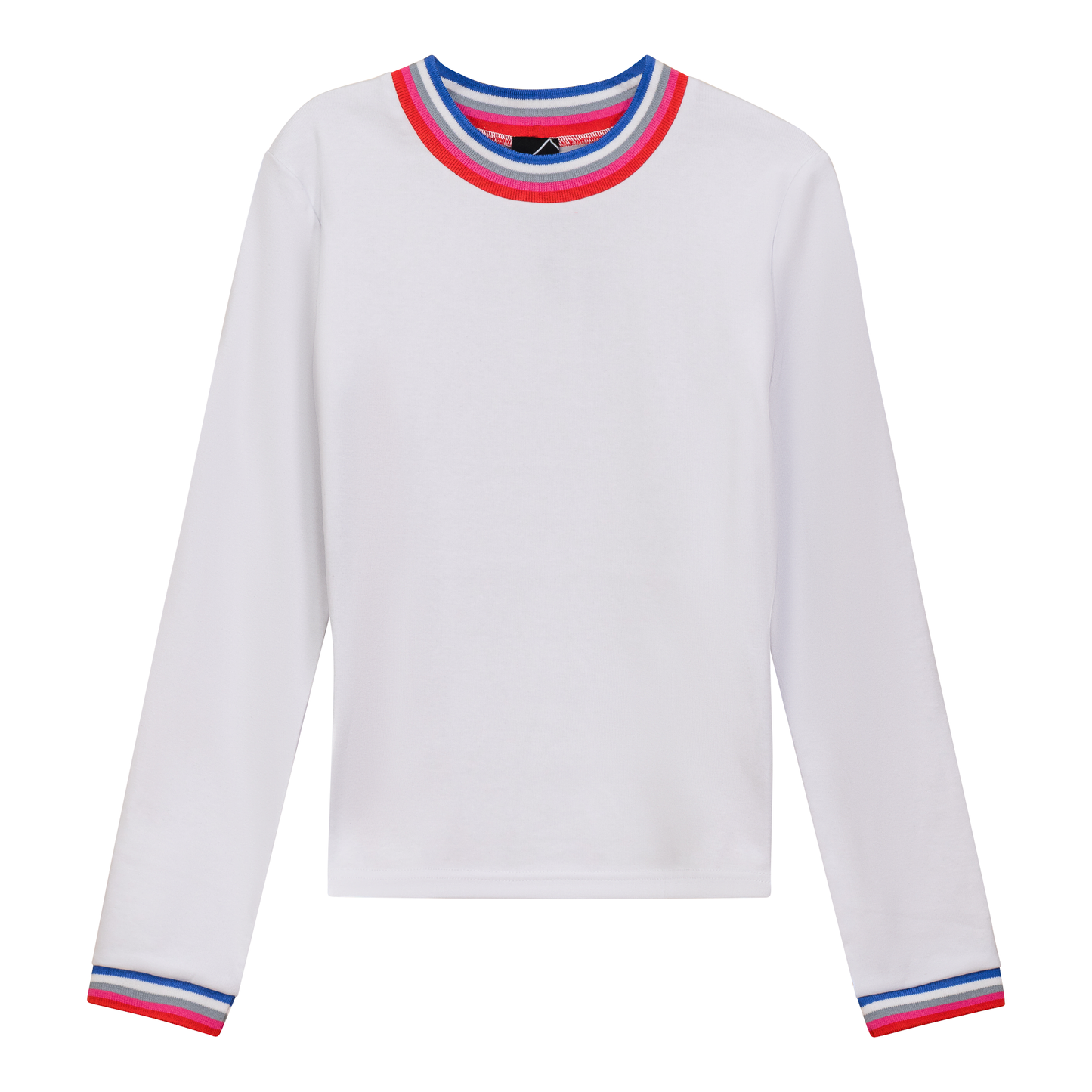 Mock Striped Tee White