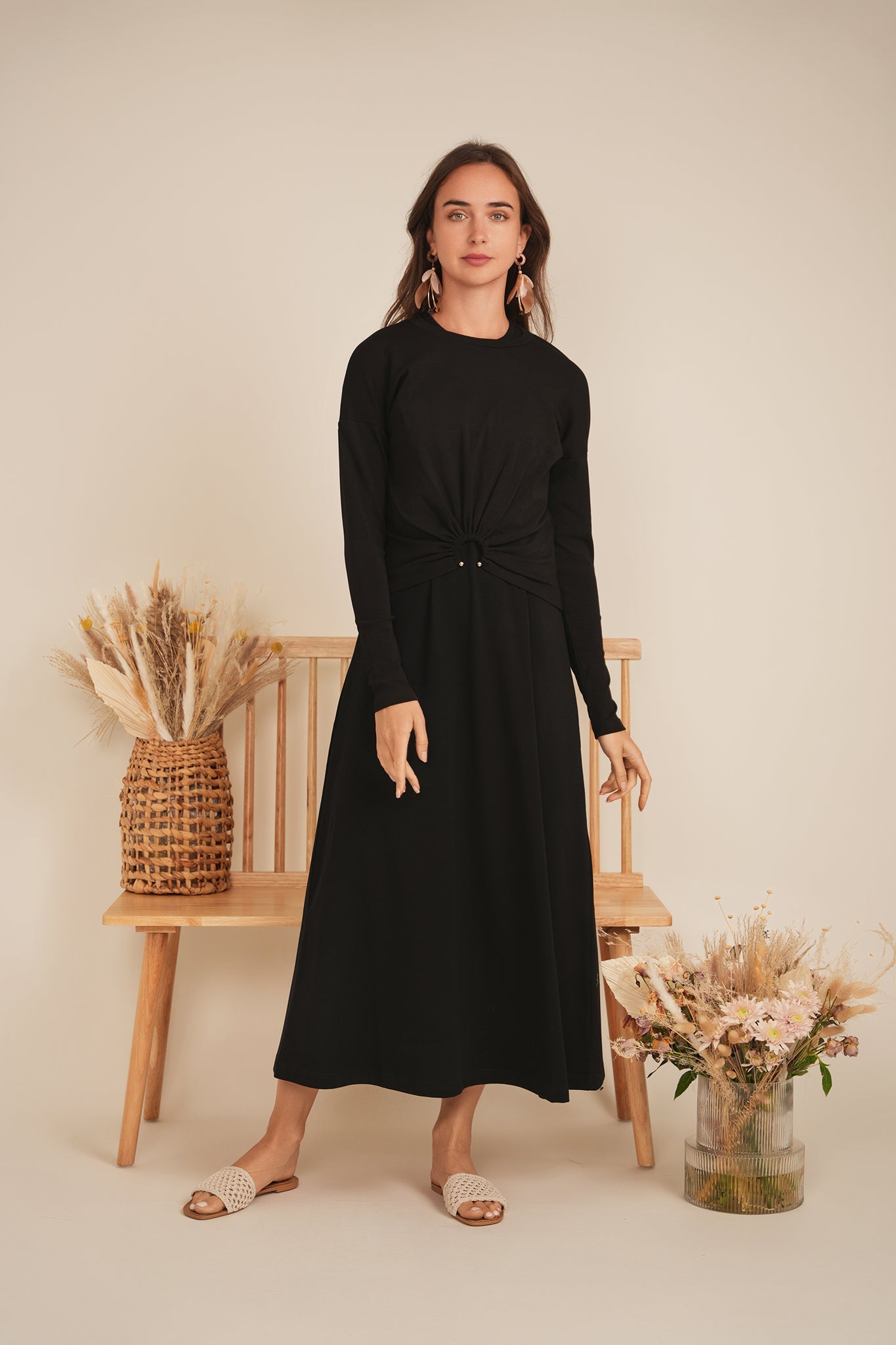 Cropped Gathered Ring Tee