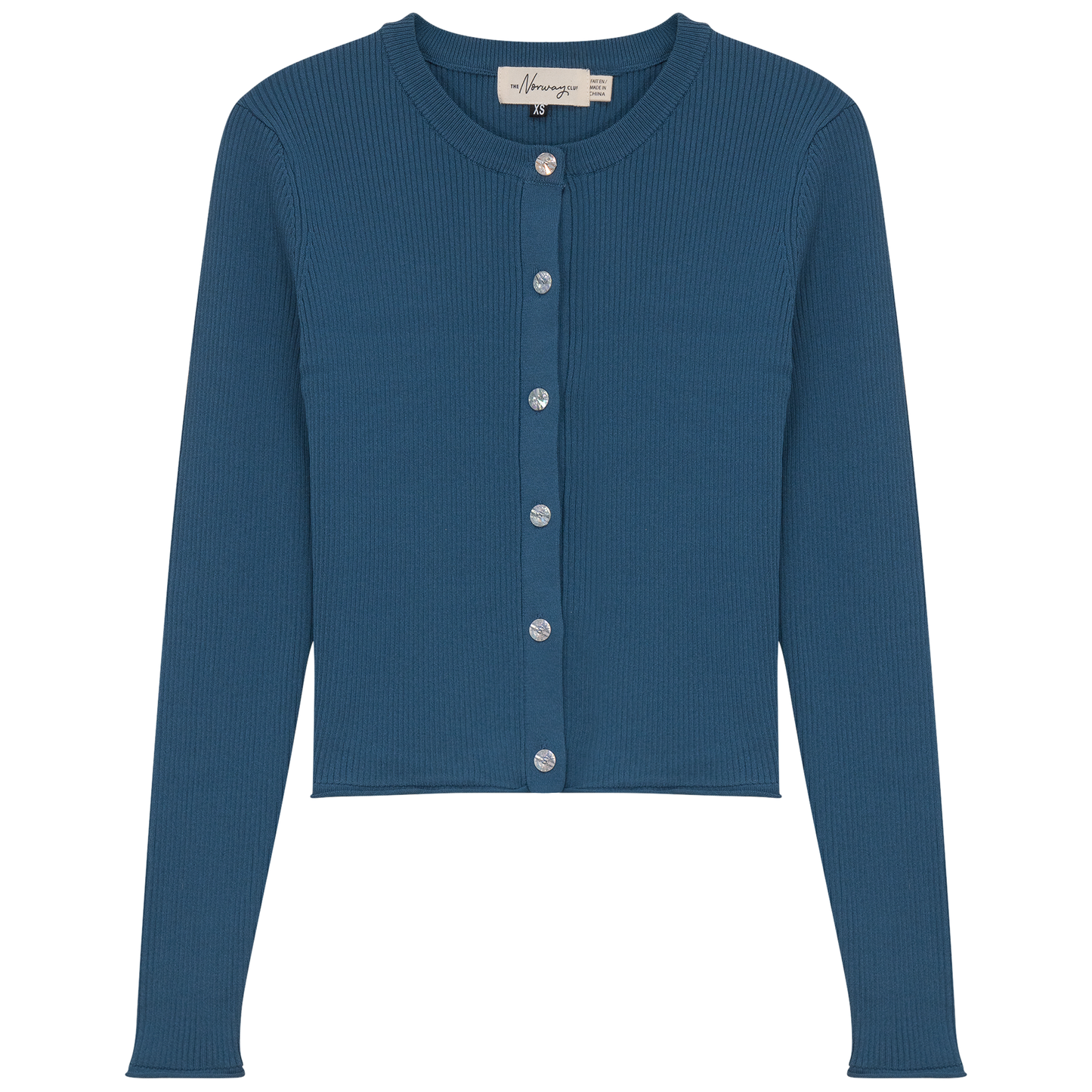 Cropped Knit Cardigan Midnight Blue