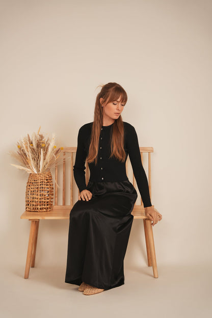 Cropped Knit Cardigan