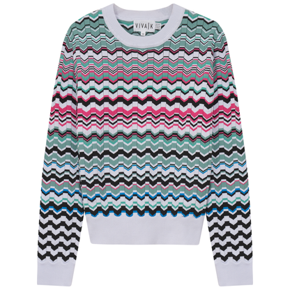 Crochet Knit Top Mint Multi