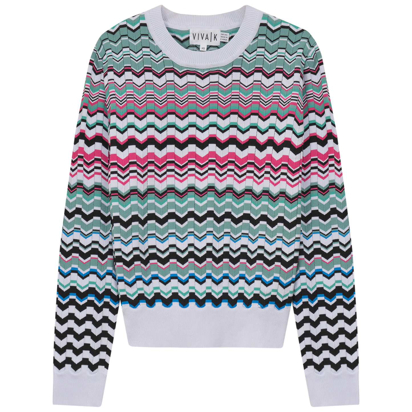 Crochet Knit Top Mint Multi