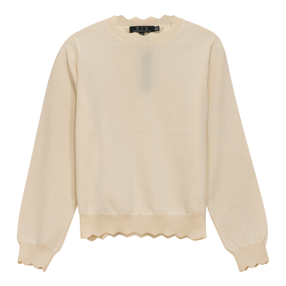 Scallop Knit Top Cream