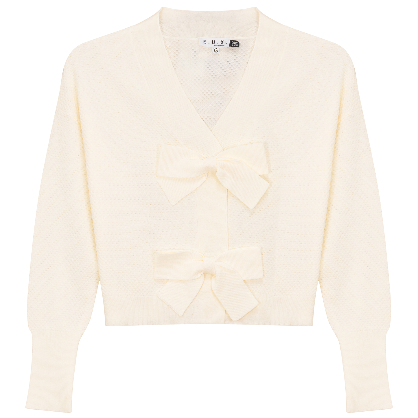 Crochet Bow Cardigan Cream