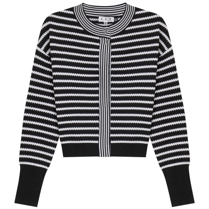 Crochet Cardigan Black White