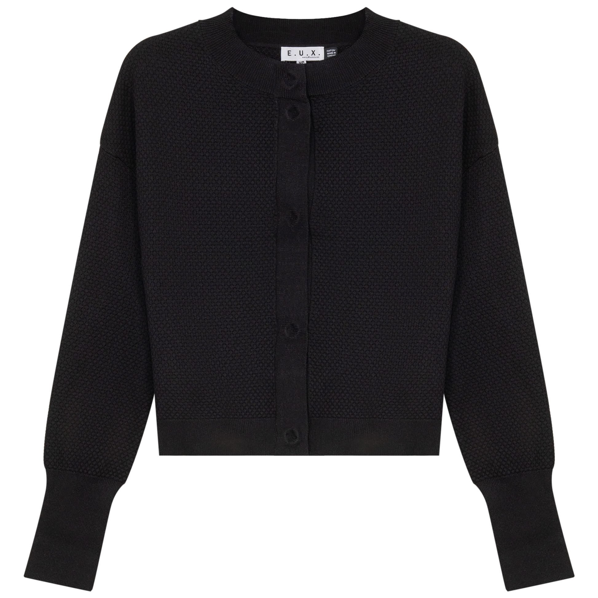 Crochet Cardigan Black