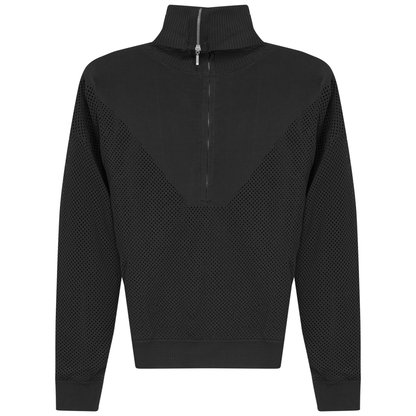 Crochet Zip Top Black