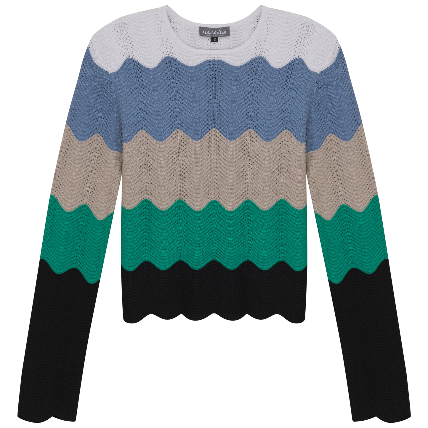 Crochet Color Blocked Cardigan Multi