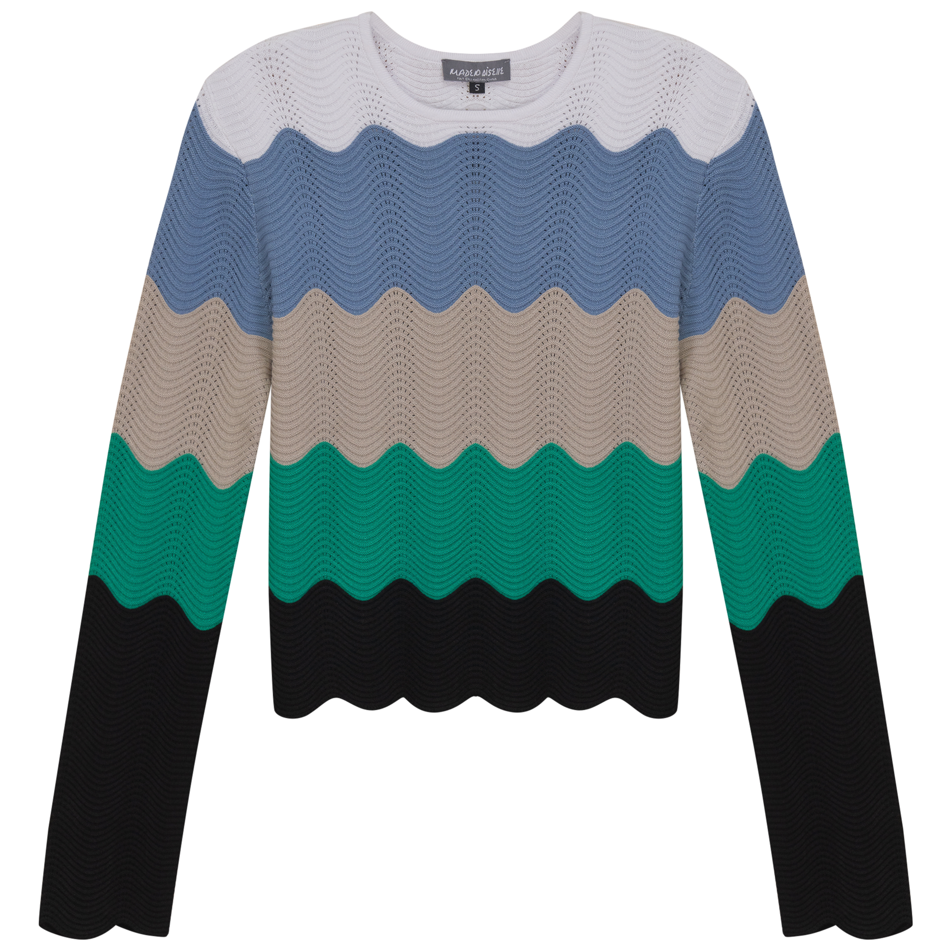 Crochet Color Blocked Cardigan Multi