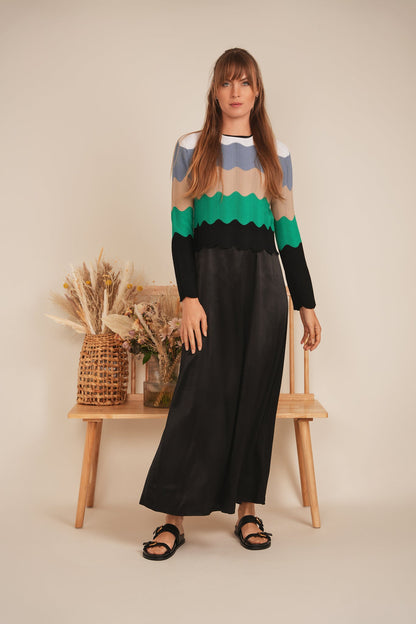 Crochet Color Blocked Cardigan