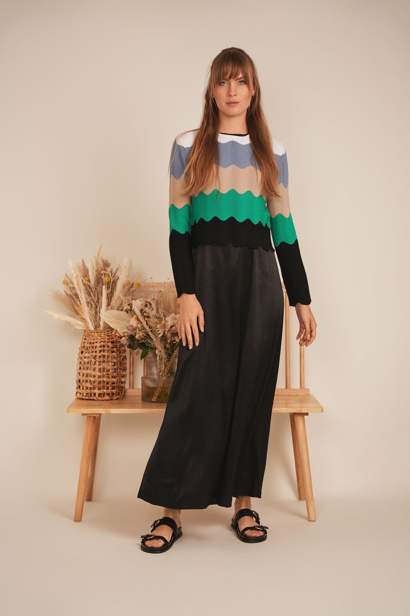 Crochet Color Blocked Cardigan