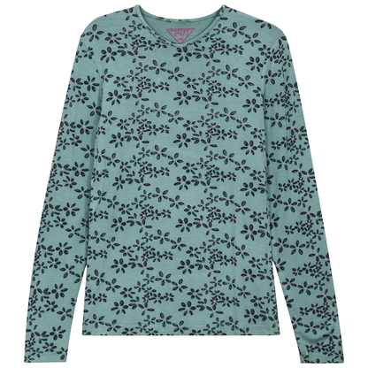 V Neck Printed Tee Mint