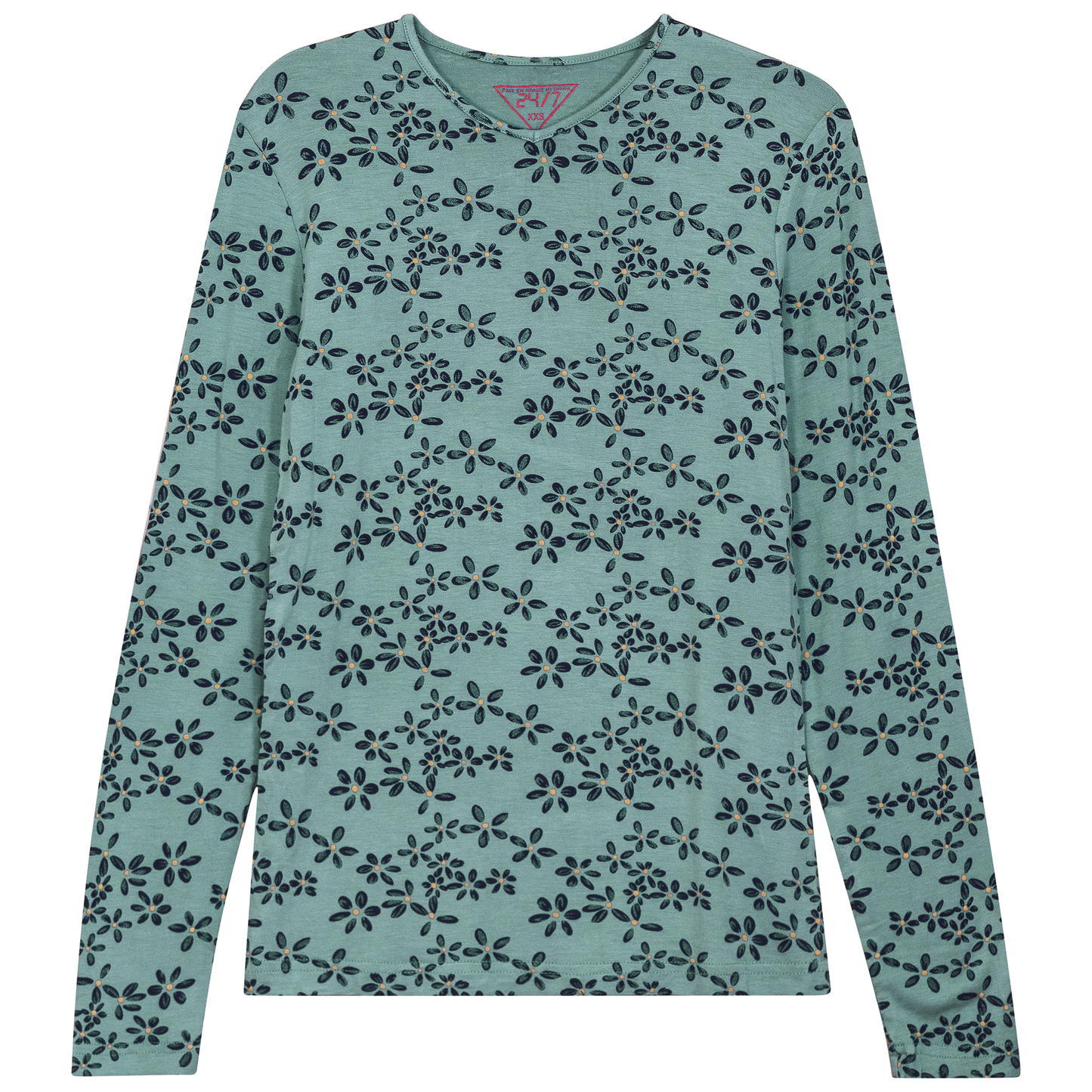 V Neck Printed Tee Mint