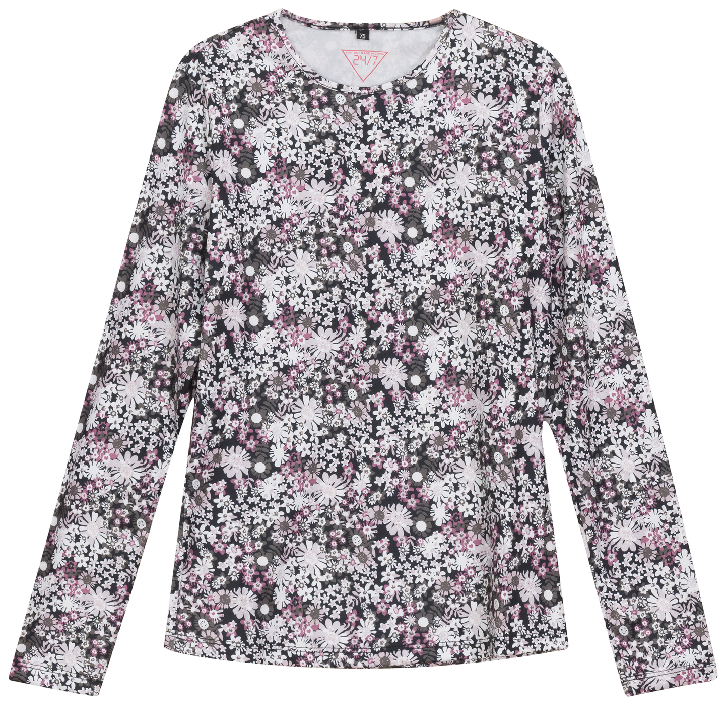 Printed Long Sleeve Tee Rose