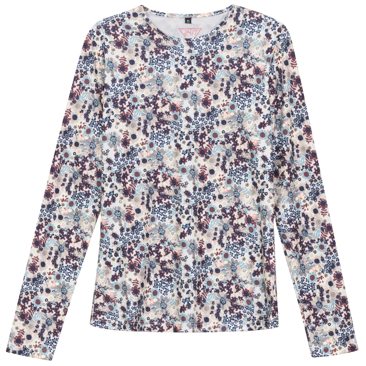 Printed Long Sleeve Tee White