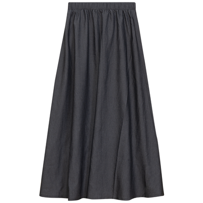 Lades Pull On Skirt Black Denim