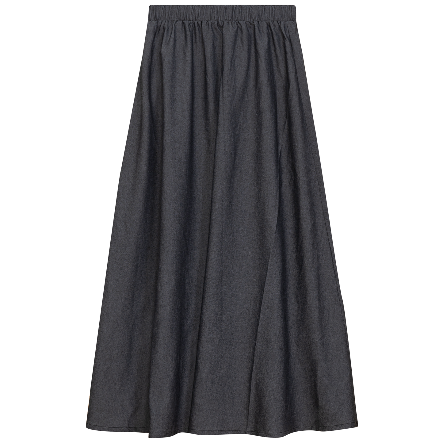 Lades Pull On Skirt Black Denim