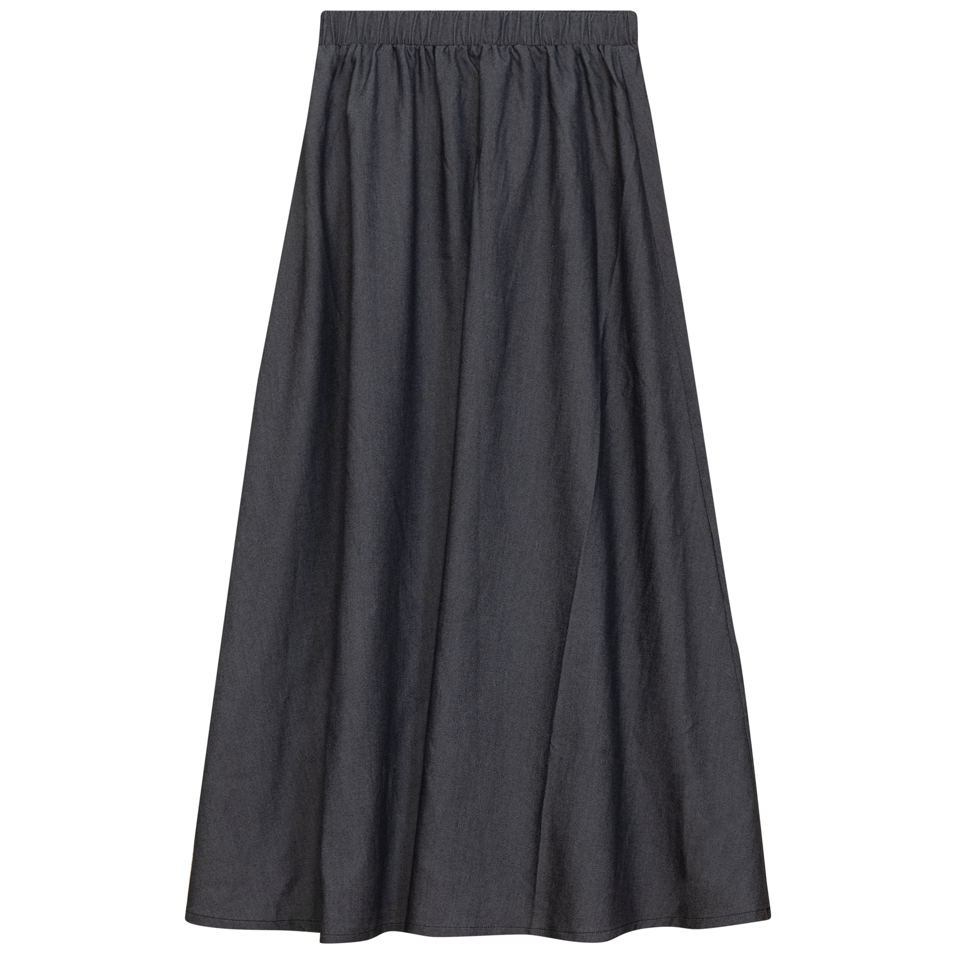 Lades Pull On Skirt Black Denim