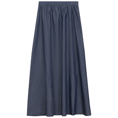 Lades Pull On Skirt Dark Denim