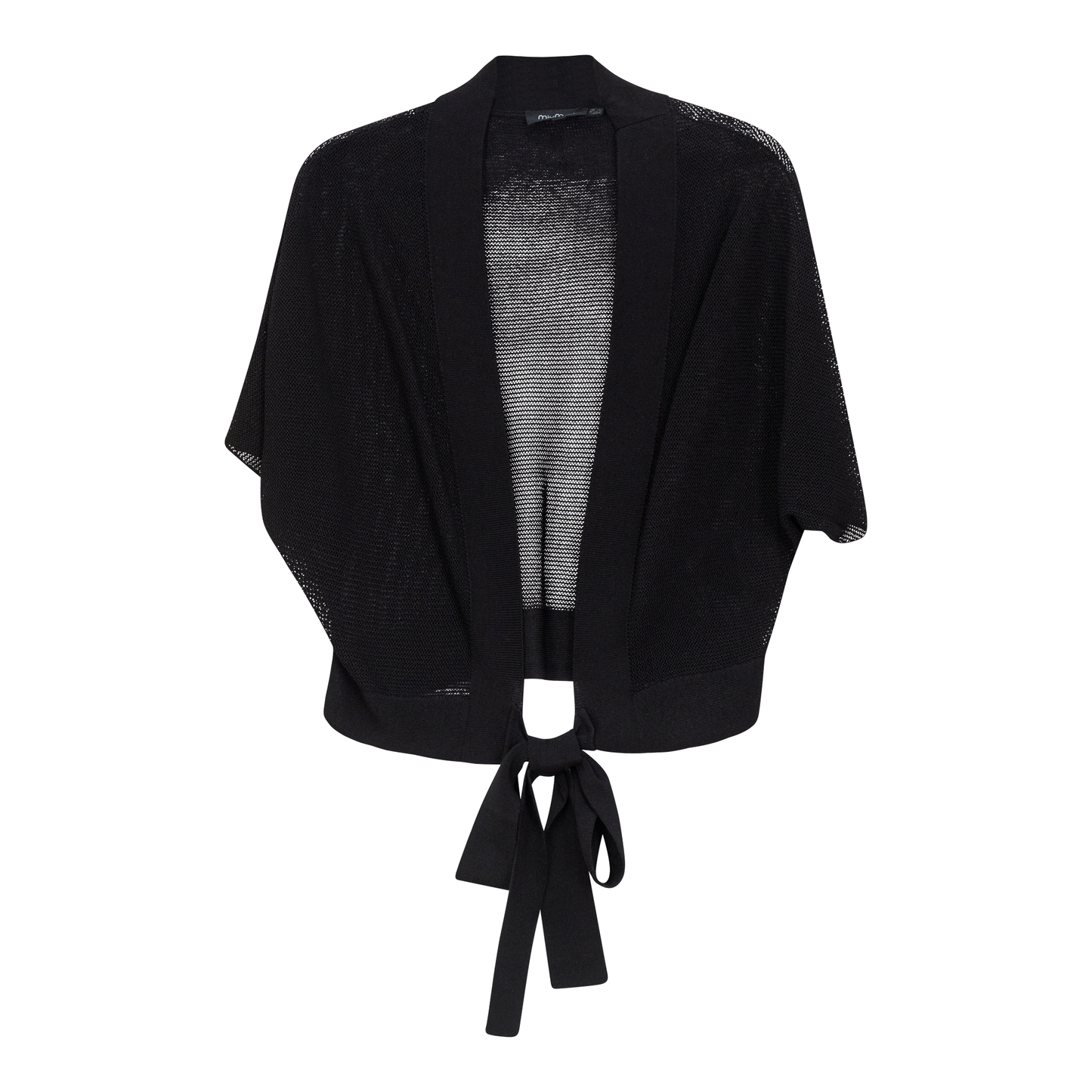 Crochet Tie Bolero Black