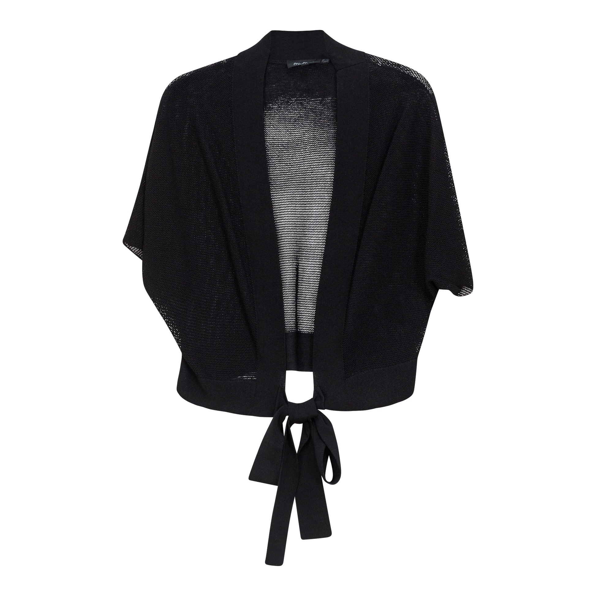 Crochet Tie Bolero Black