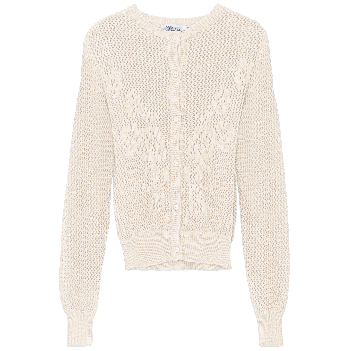 Crochet Cropped Cardigan Cream