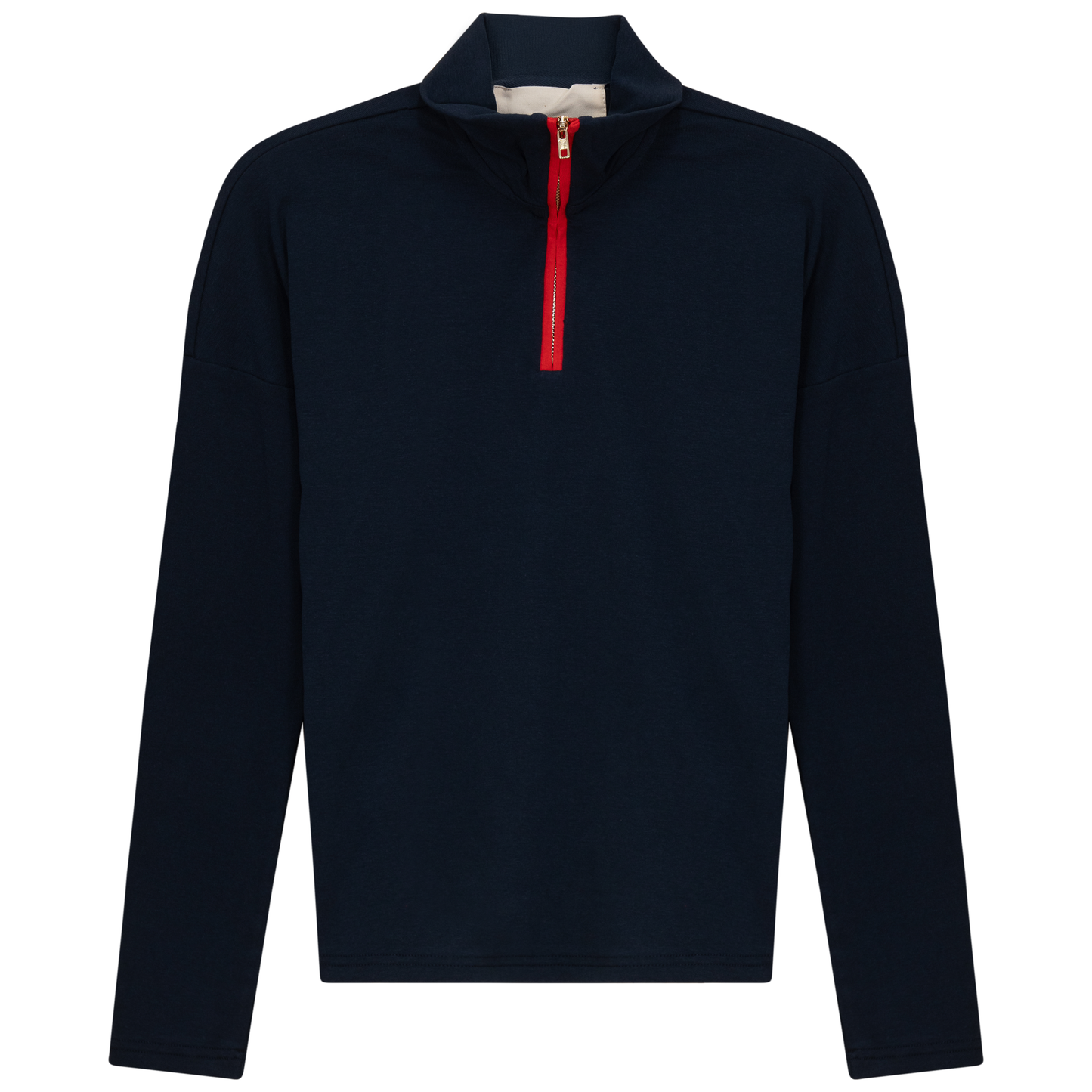 Color Blocked Henley Tee Dark Denim