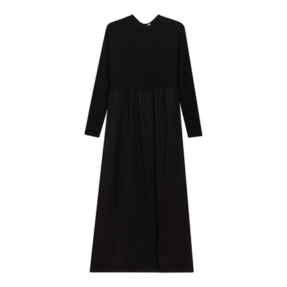 Maxi Flare Combo Dress Black