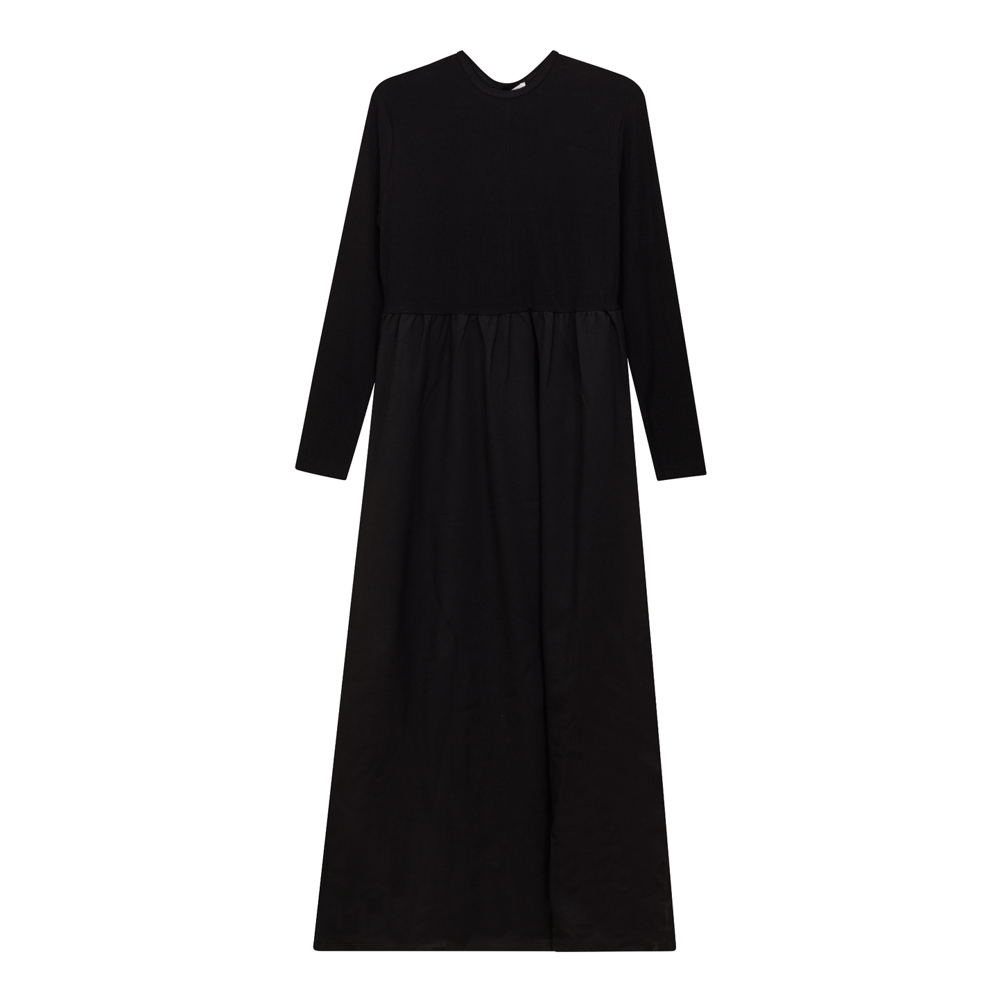 Maxi Flare Combo Dress Black