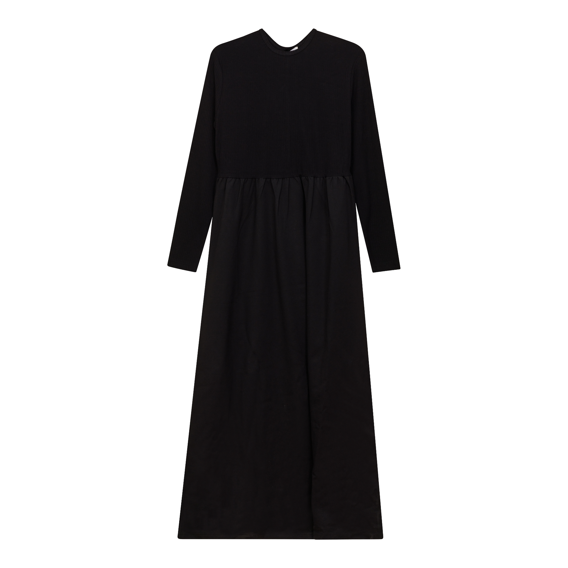 Maxi Flare Combo Dress Black